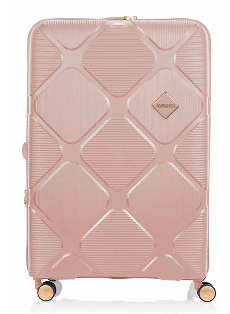 American Tourister 81 cm / 30 inch Instagon Suitcase, Check-In Size 81 cm / 30 inch, 4 Double Wheels, Hard Top, Polypropylene, Peach Blossom|DuoSaf™ Security Zipper|TSA 008 Lock|Optimov™ Shock Absorbing Wheels|Expandable - 3 Years International Warranty  | Best Price UAE
